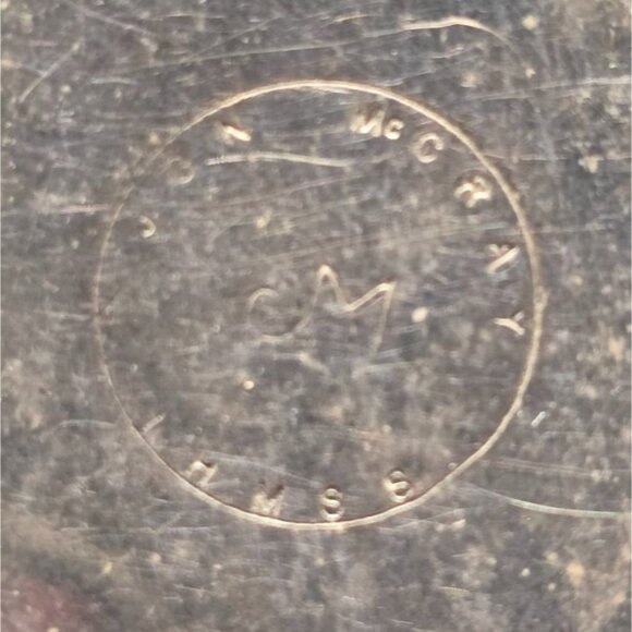 NAVAJO Jon McCray Oval Malachite Pendant Sterling Silver 2" Length - Picture 3 of 5